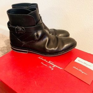 Salvatore Ferragamo Flavio Calf Men Boots Size 10